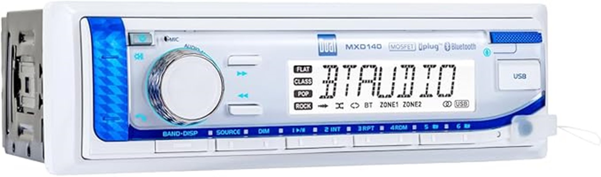 marine stereo bluetooth single din