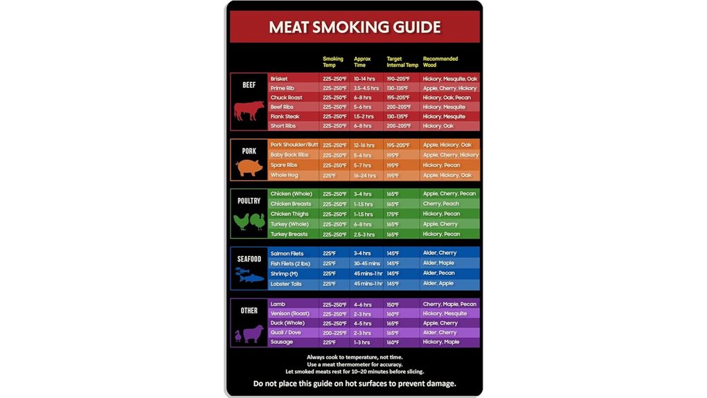 meat smoking time temperature