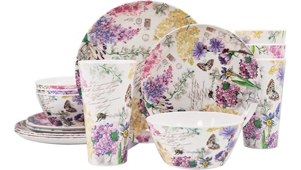 melamine camping dinnerware set