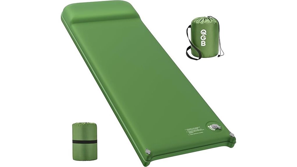 memory foam self inflating pad