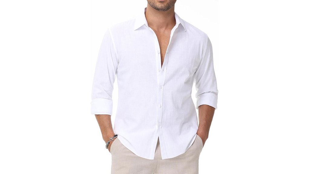 men s linen casual shirt