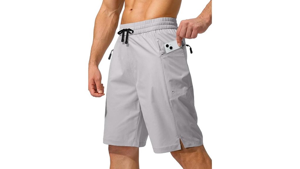 men s quick dry zippered shorts