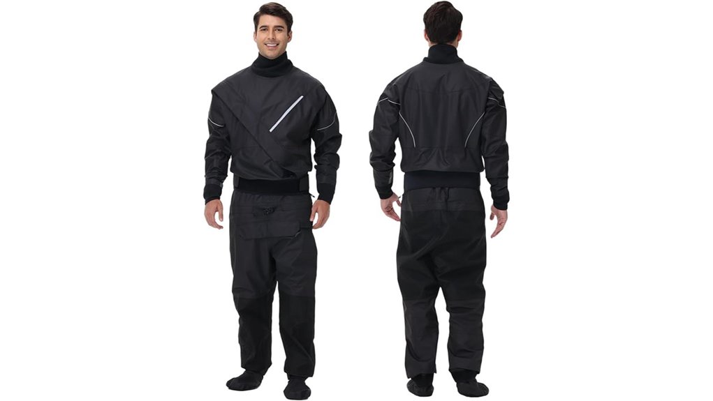 mens front zip waterproof suit
