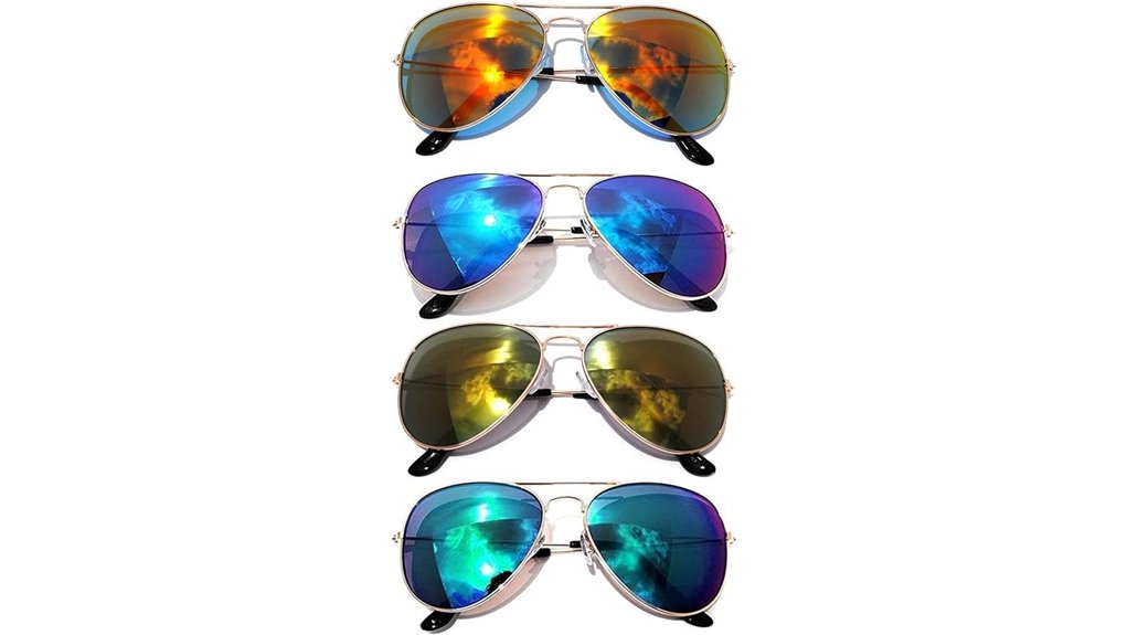 metal mirror gold aviator