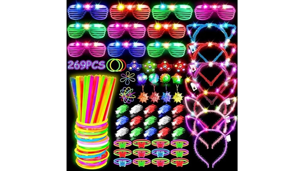 mibote 269 piece led glow