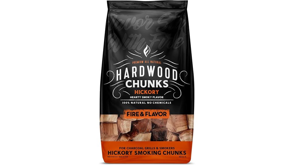 mildly sweet hickory chunks