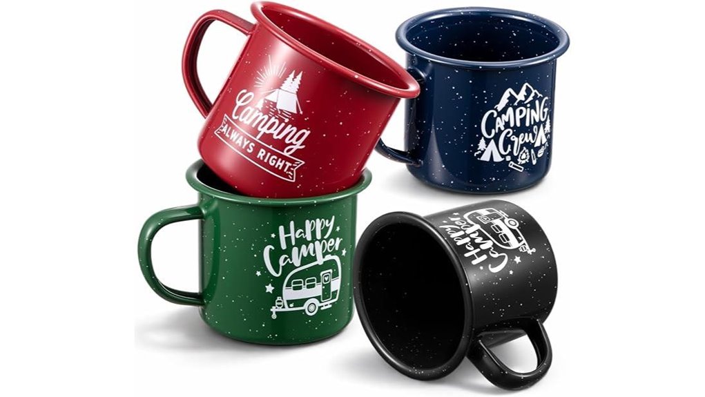 mimorou 4 pack enamel mugs