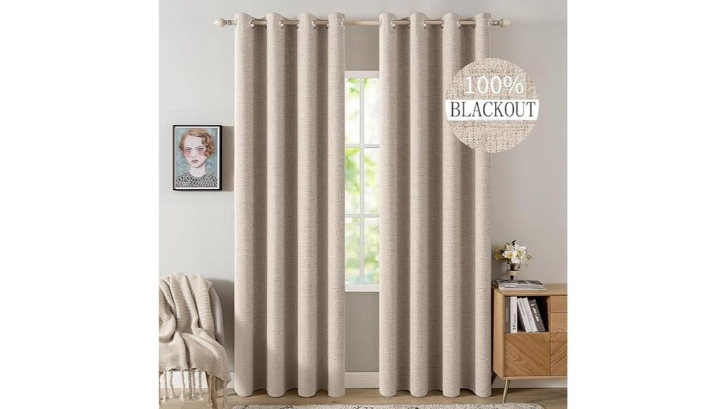miulee 52x84 beige curtains