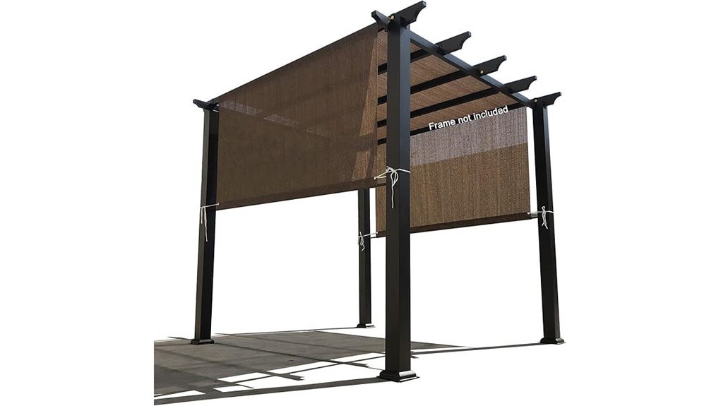 mocha 10x10 hdpe pergola