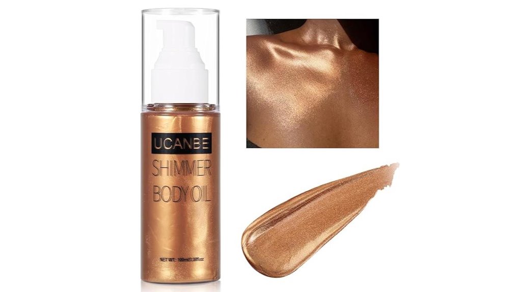 moisturizing shimmer body oil