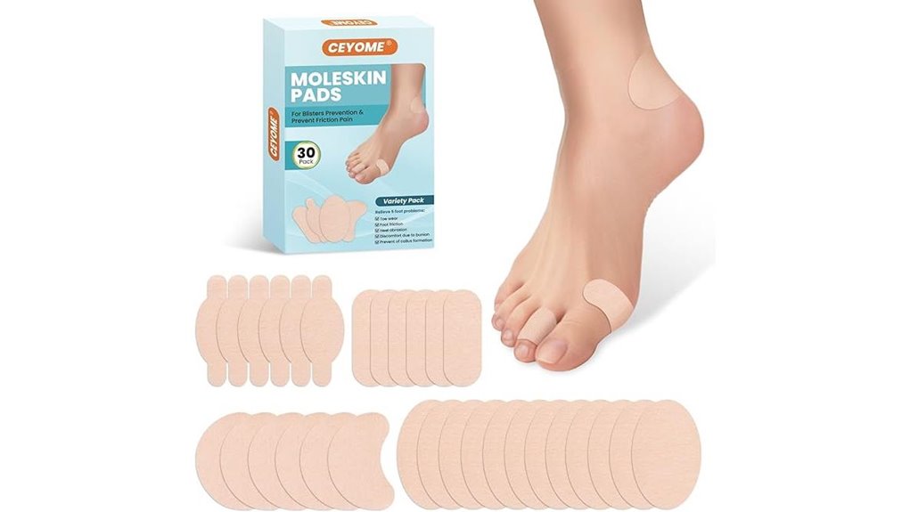 moleskin adhesive blister pack
