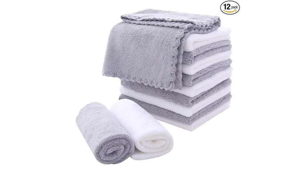 moonqueen 12 pack microfiber washcloths
