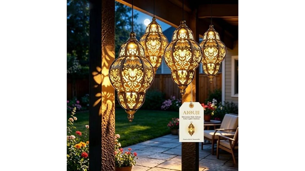 moroccan solar mandala lanterns