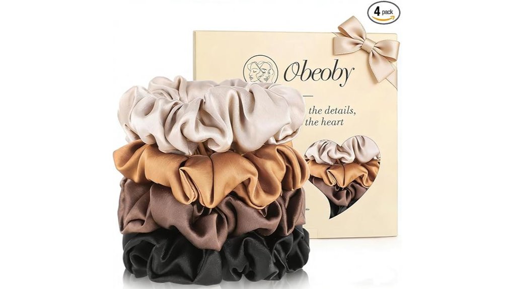 mulberry silk frizz control scrunchies