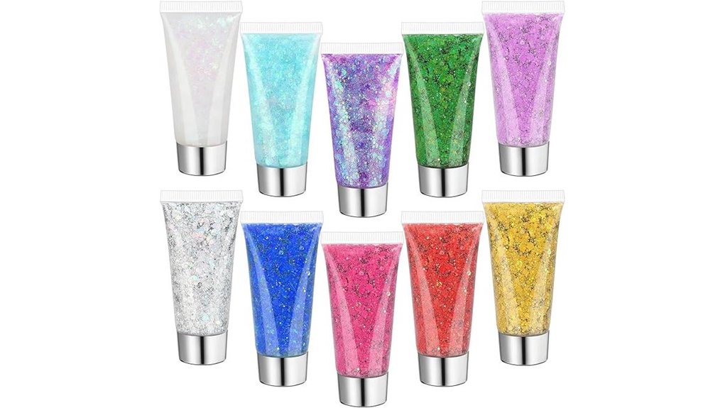 multi use glitter 10 color gel