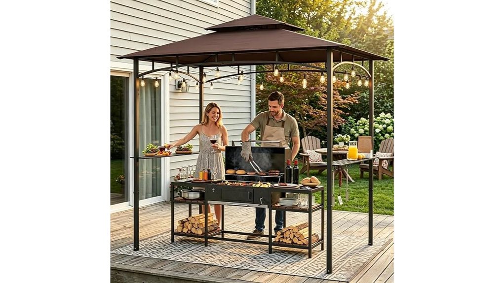 murago 8x5 gazebo shelves