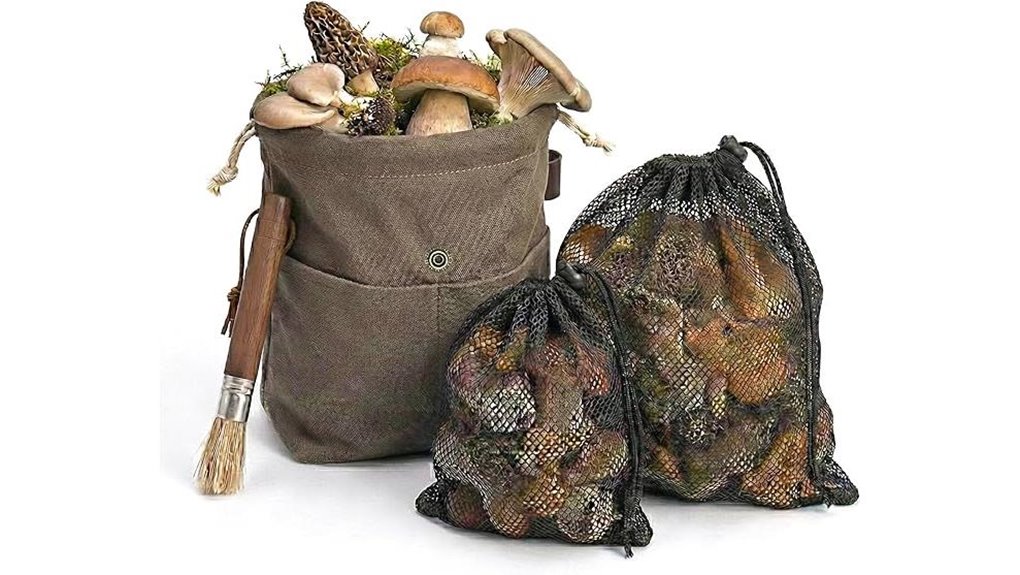 mushroom foraging belt pouch
