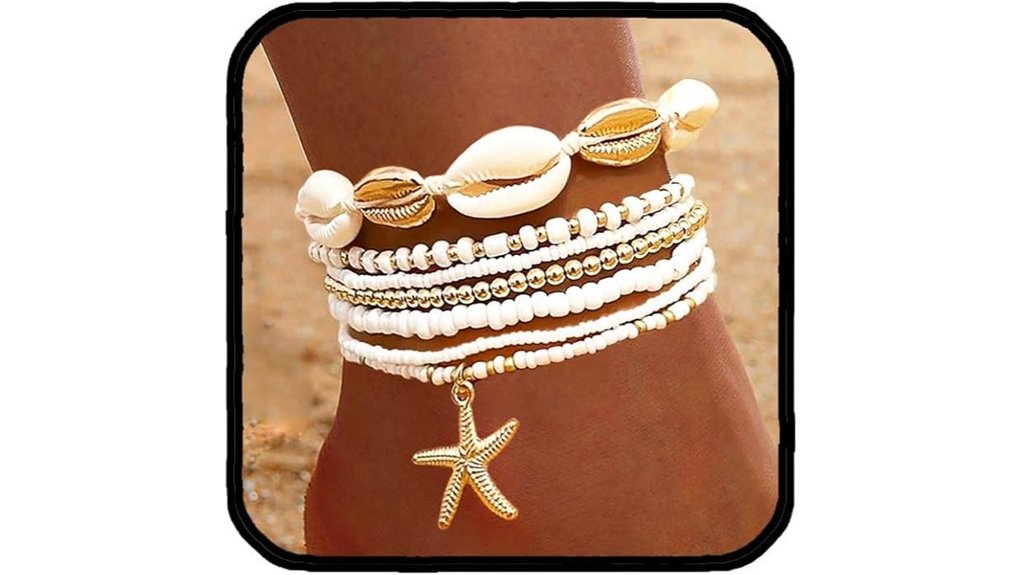 nanafast beach shell anklets