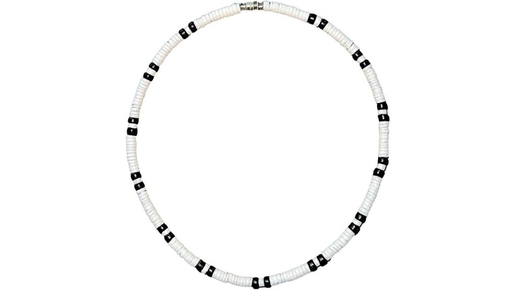 native white clam necklace
