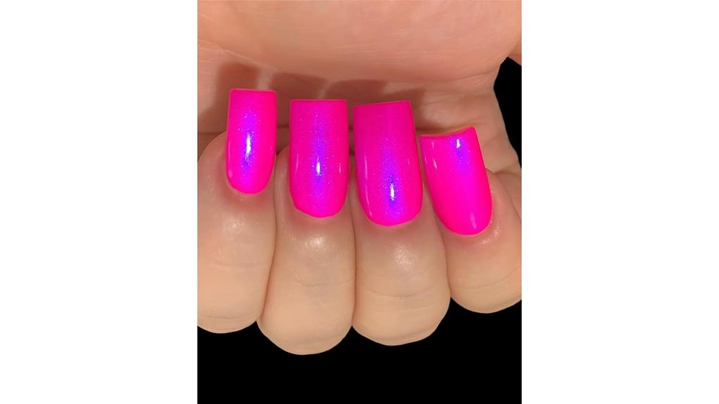 neon glow barbee polish