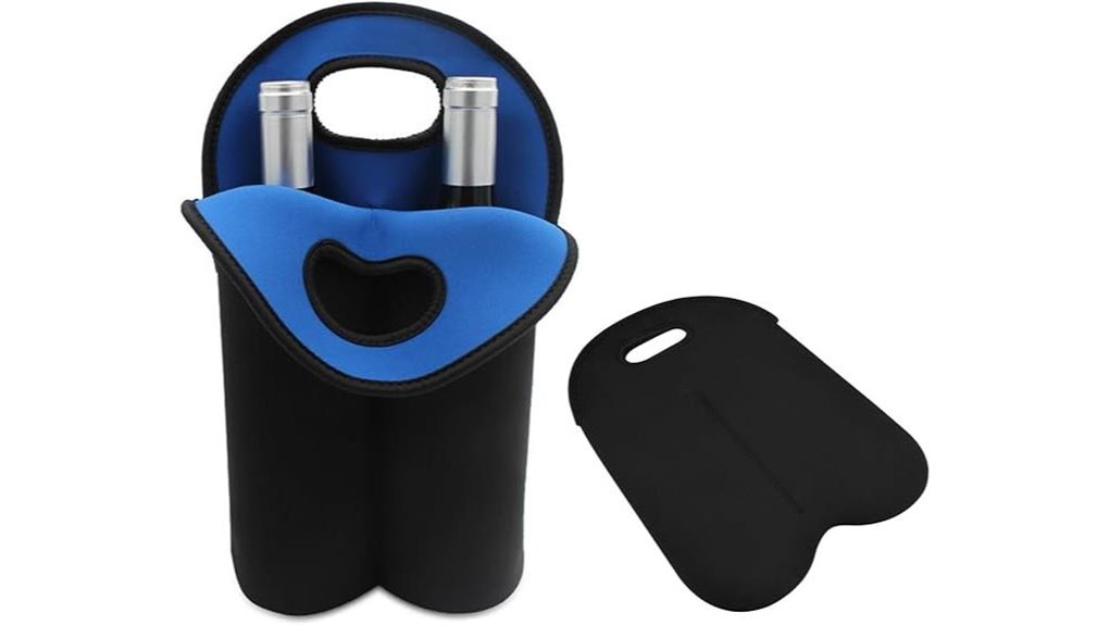 neoprene 2 bottle wine carrier