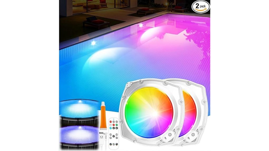 nine mode rechargeable submersible lights
