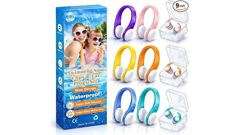 nine pack silicone swim plugs