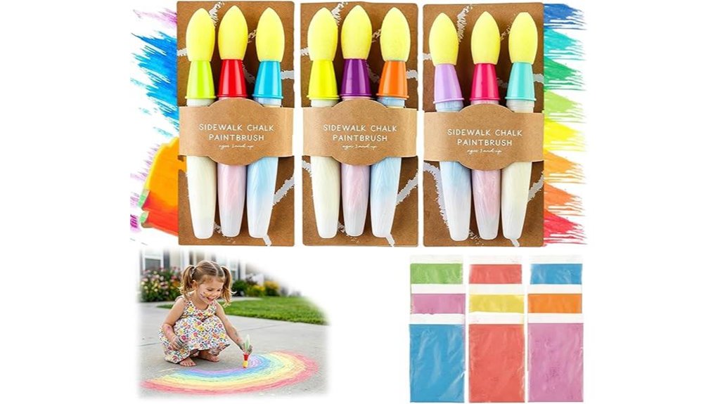 nine washable chalk brushes