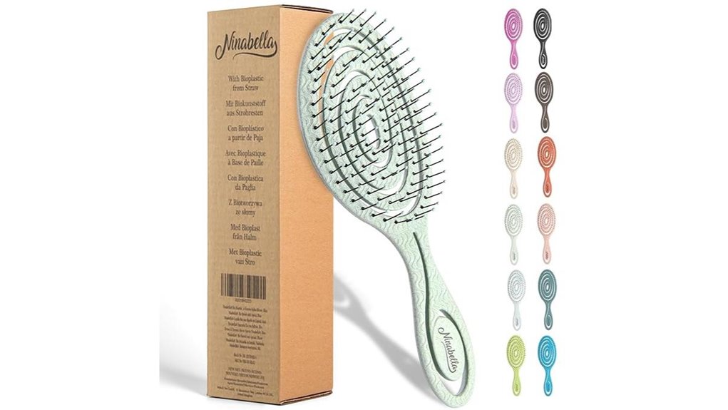 no pull spiral detangling brush