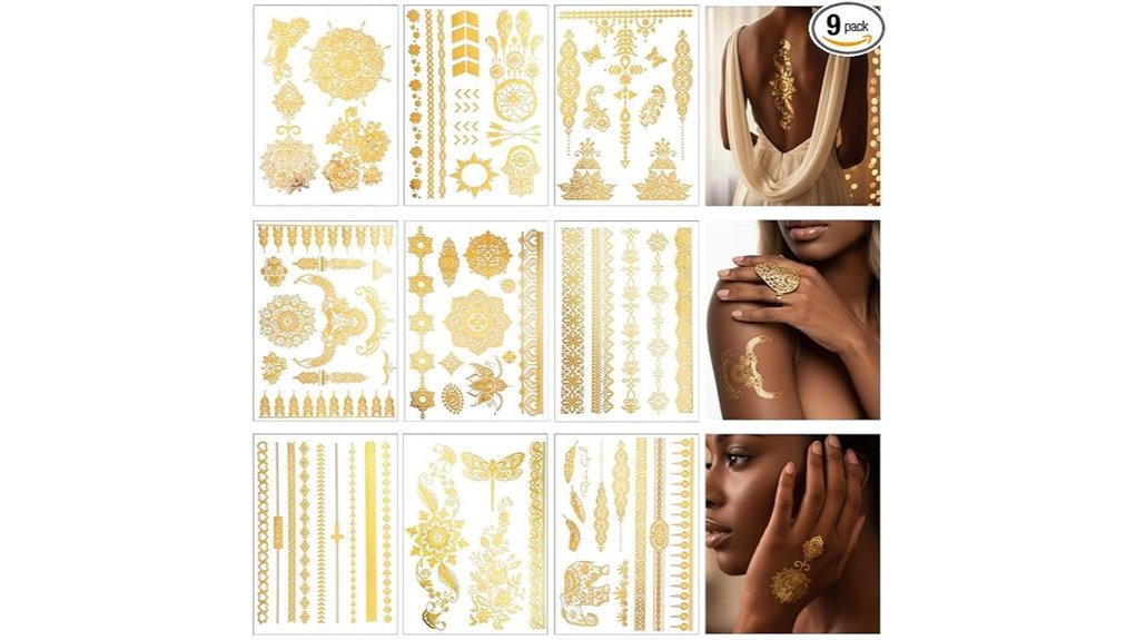 nogeqi glitter gold sheets