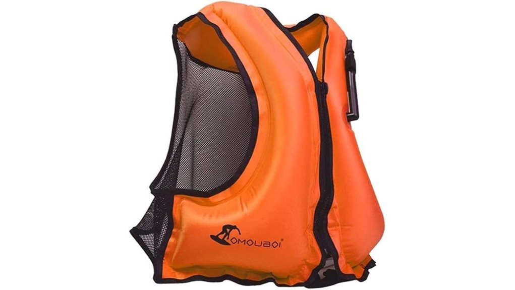 omouboi inflatable snorkel vest