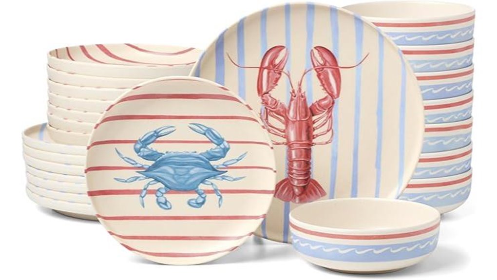 oneida 24 piece melamine dining