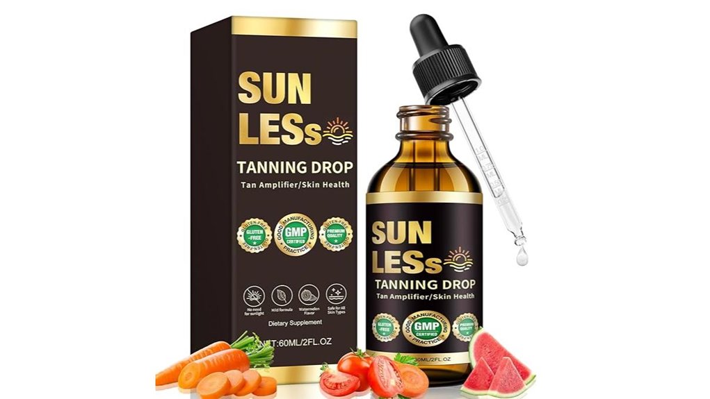 oral sunless tanning drops