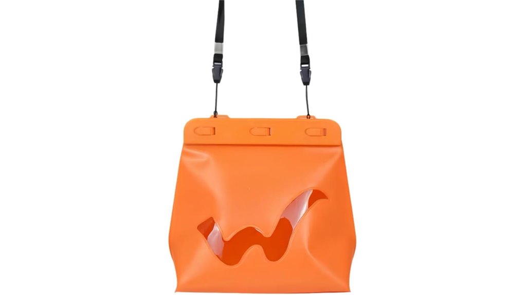 orange waterproof adjustable drybag