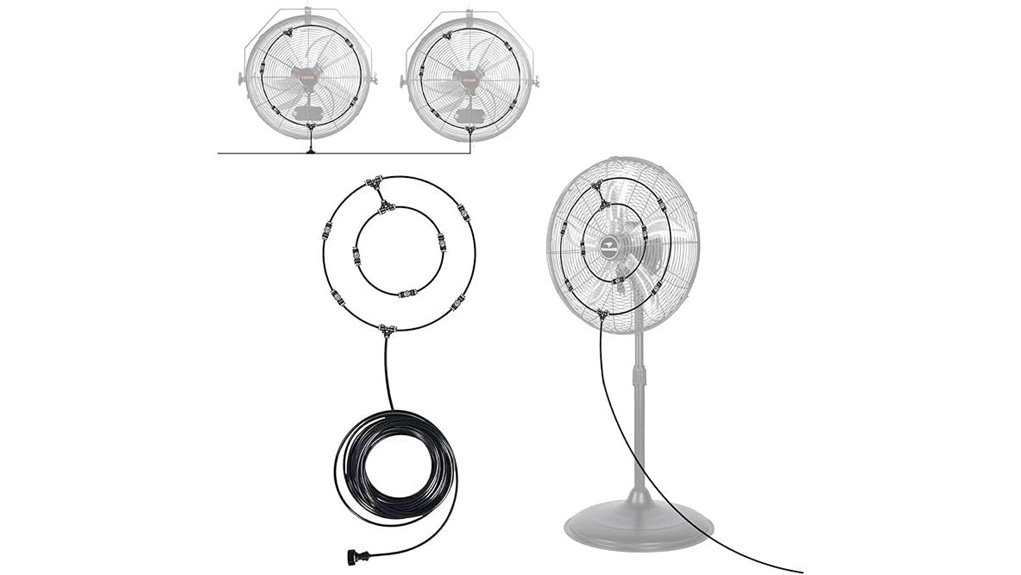 outdoor 35ft misting fan