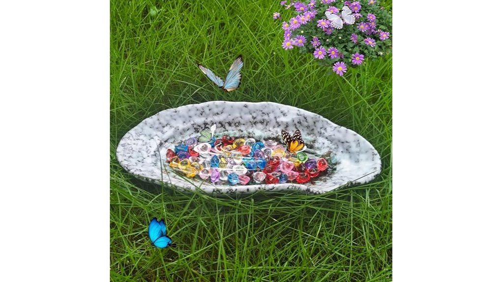 outdoor ceramic butterfly puddler