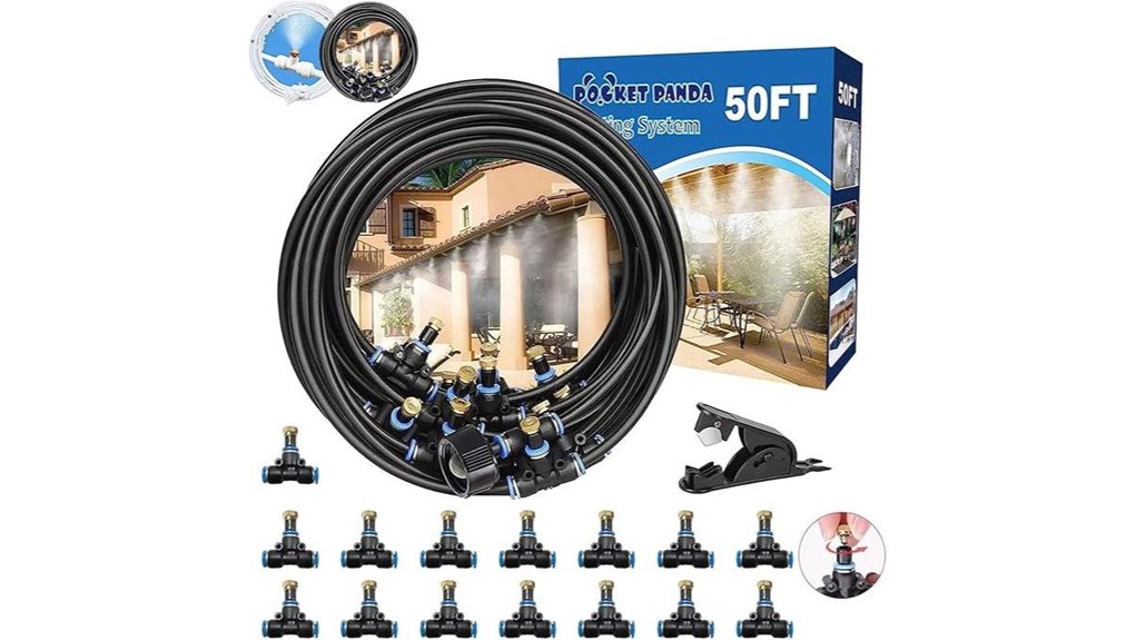 outdoor patio 50ft misting
