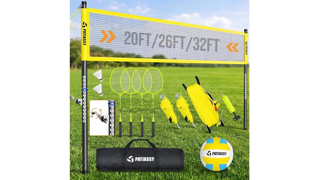 outdoor volleyball badminton set