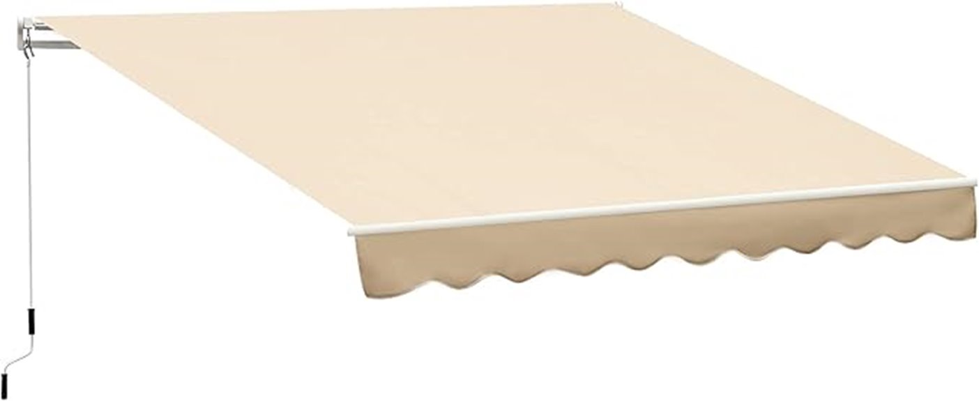 outsunny 10x8 retractable awning