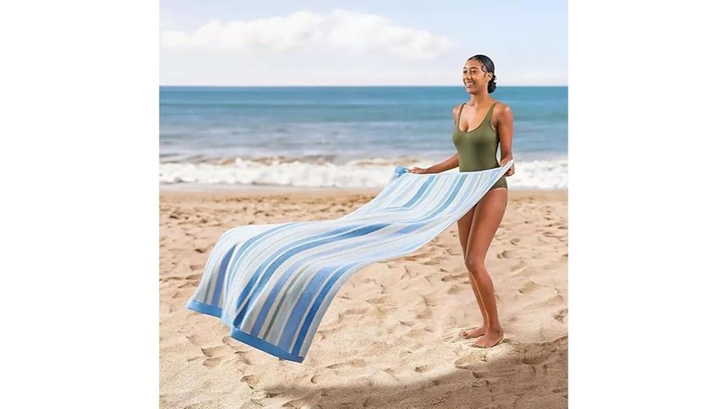 oversized sand resistant beach towel