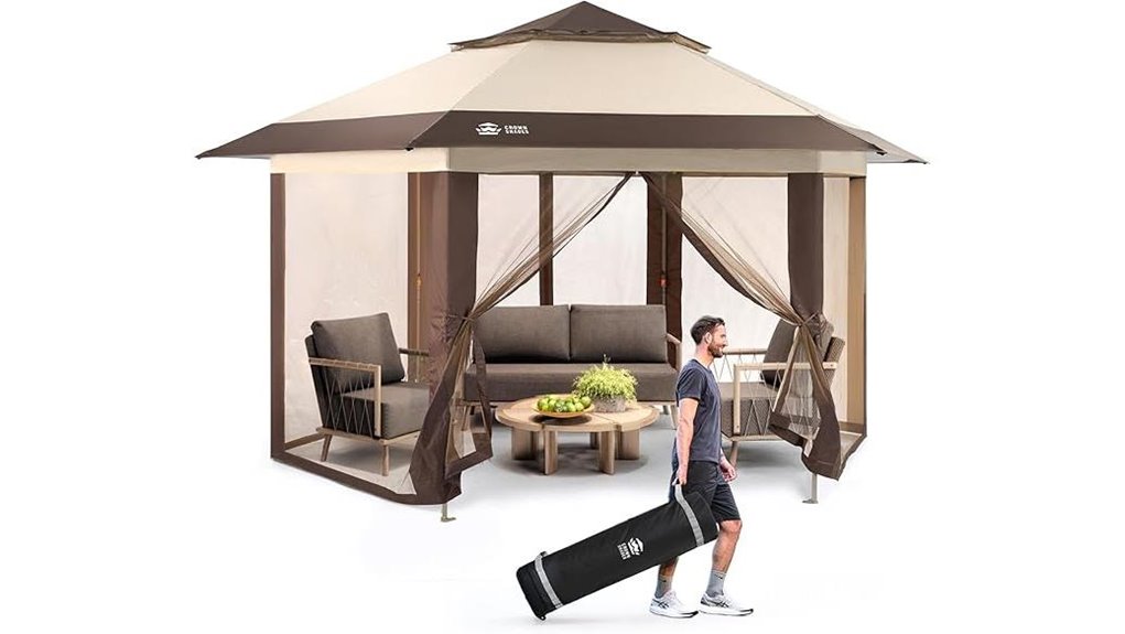 patented 13x13 mosquito gazebo