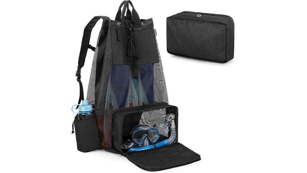 patented mesh snorkeling backpack