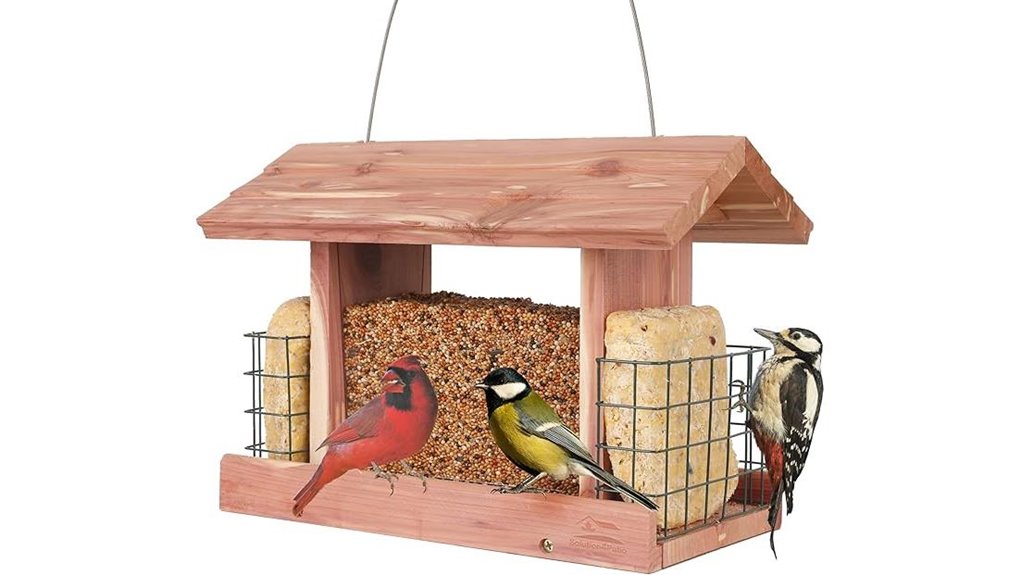 patio cedar hopper feeder