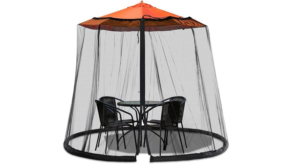 patio netting elastic zipper