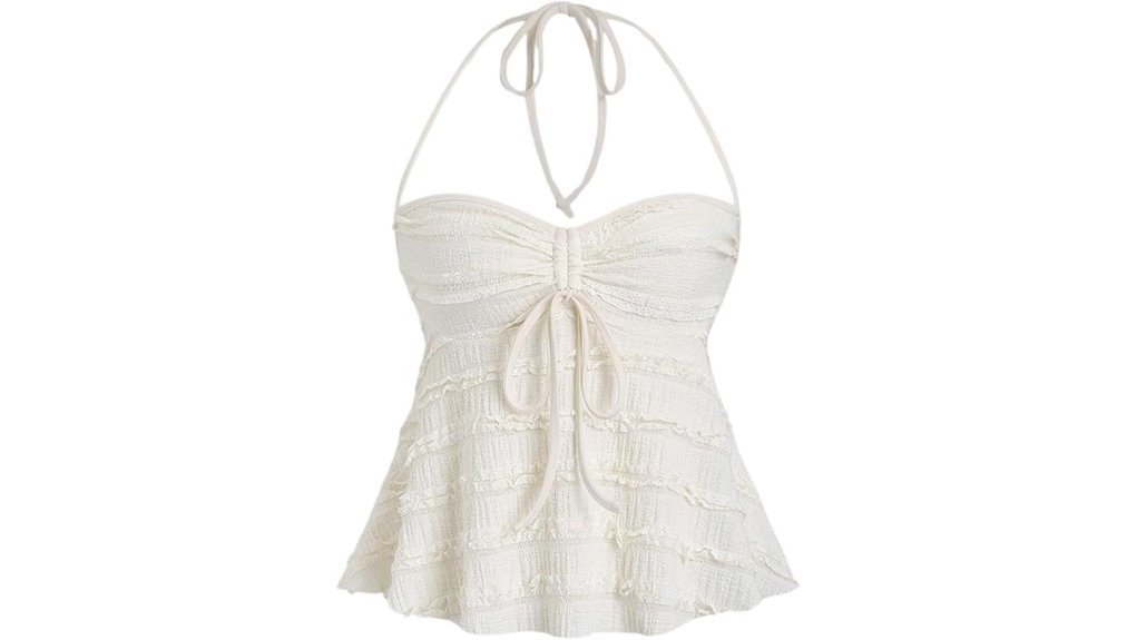 peplum halter crop top