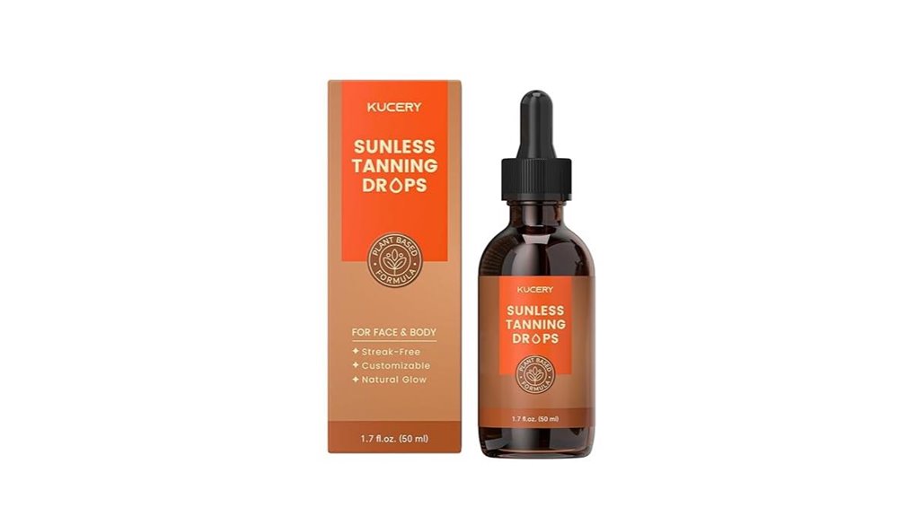 plant based sunless tanning drops