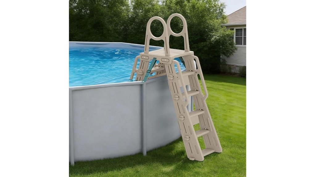 plastic a frame pool ladder