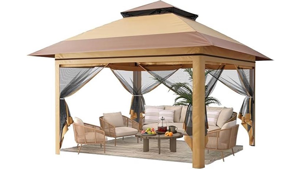 pop up 13x13 gazebo netting
