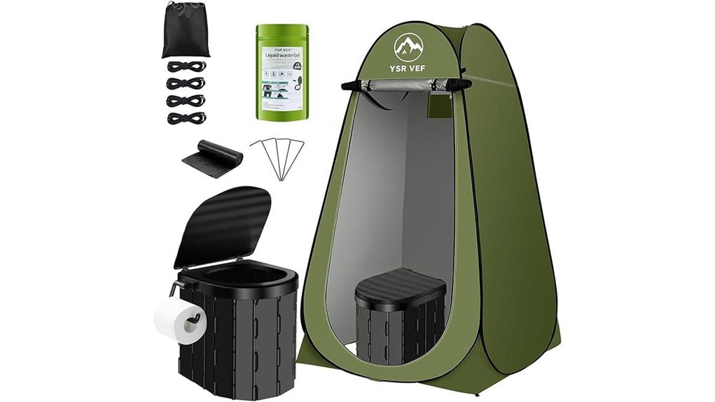 pop up portable toilet shower