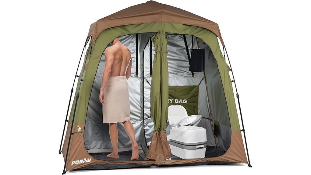 porayhut drainage shower tent